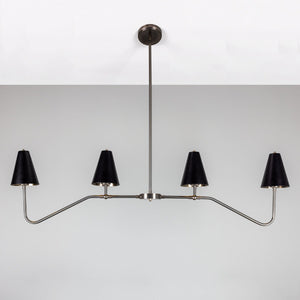 Salvador Island Bar Chandelier with Brass Shades - View 13