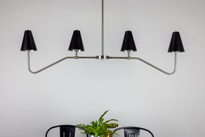 Salvador Island Bar Chandelier with Brass Shades - View 23