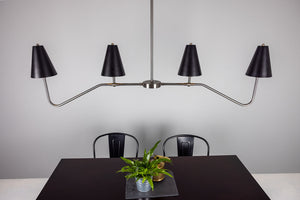 Salvador Island Bar Chandelier with Brass Shades - View 24