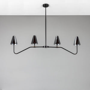 Salvador Island Bar Chandelier with Brass Shades - View 25