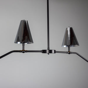 Salvador Island Bar Chandelier with Brass Shades - View 35