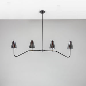 Salvador Island Bar Chandelier with Brass Shades - View 26