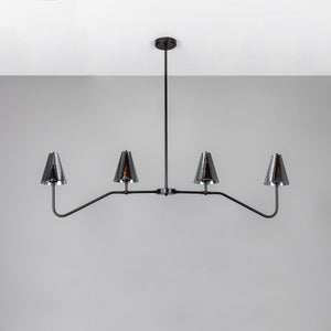 Salvador Island Bar Chandelier with Brass Shades - View 27