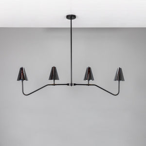 Salvador Island Bar Chandelier with Brass Shades - View 28