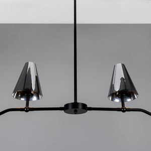 Salvador Island Bar Chandelier with Brass Shades - View 30