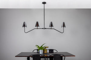 Salvador Island Bar Chandelier with Brass Shades - View 37