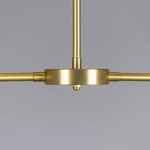 Salvador Island Bar Chandelier with Brass Shades - View 8