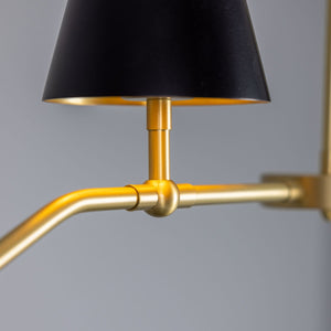 Salvador Island Bar Chandelier with Brass Shades - View 9