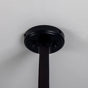 Holmes Linear Island Pendant with Leather Straps, Five-Light - View 27