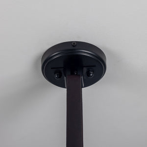 Holmes Linear Island Pendant with Leather Straps, Five-Light - View 18