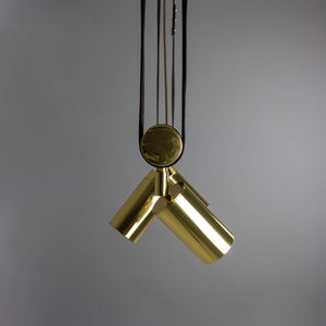 Holmes Linear Island Pendant with Leather Straps, Five-Light - View 6
