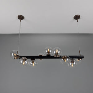 Moriarty Linear Island Pendant Light, Nine-Light - View 2