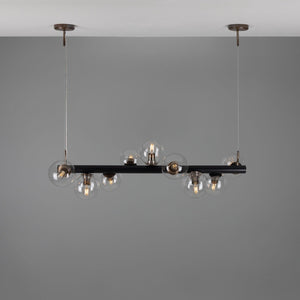 Moriarty Linear Island Pendant Light, Nine-Light - View 3