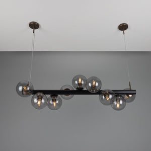 Moriarty Linear Island Pendant Light, Nine-Light - View 13