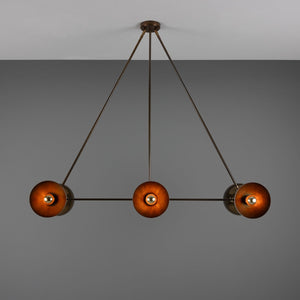 Eclipse Brass Dome Chandelier, Six-Light - View 5