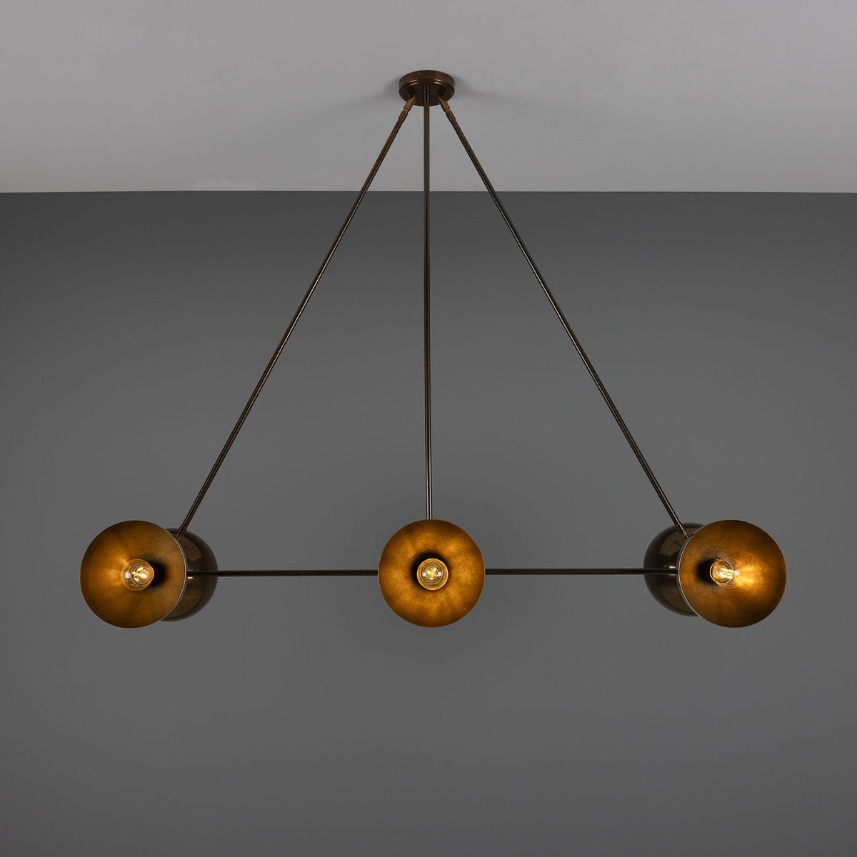 Eclipse Brass Dome Chandelier, Six-Light - Main View
