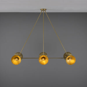 Eclipse Brass Dome Chandelier, Six-Light - View 12