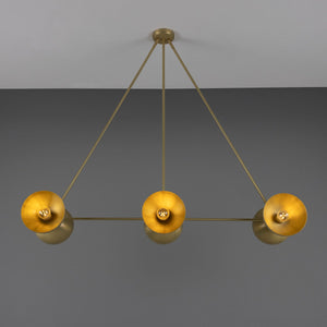 Eclipse Brass Dome Chandelier, Six-Light - View 13