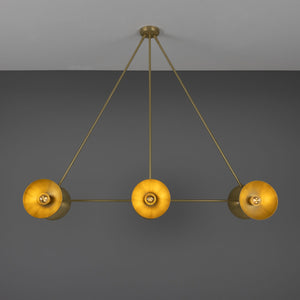 Eclipse Brass Dome Chandelier, Six-Light - View 11