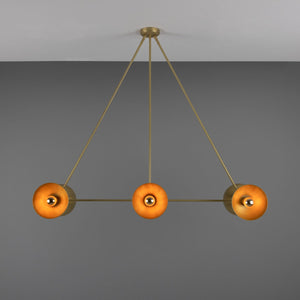 Eclipse Brass Dome Chandelier, Six-Light - View 15