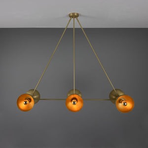 Eclipse Brass Dome Chandelier, Six-Light - View 16