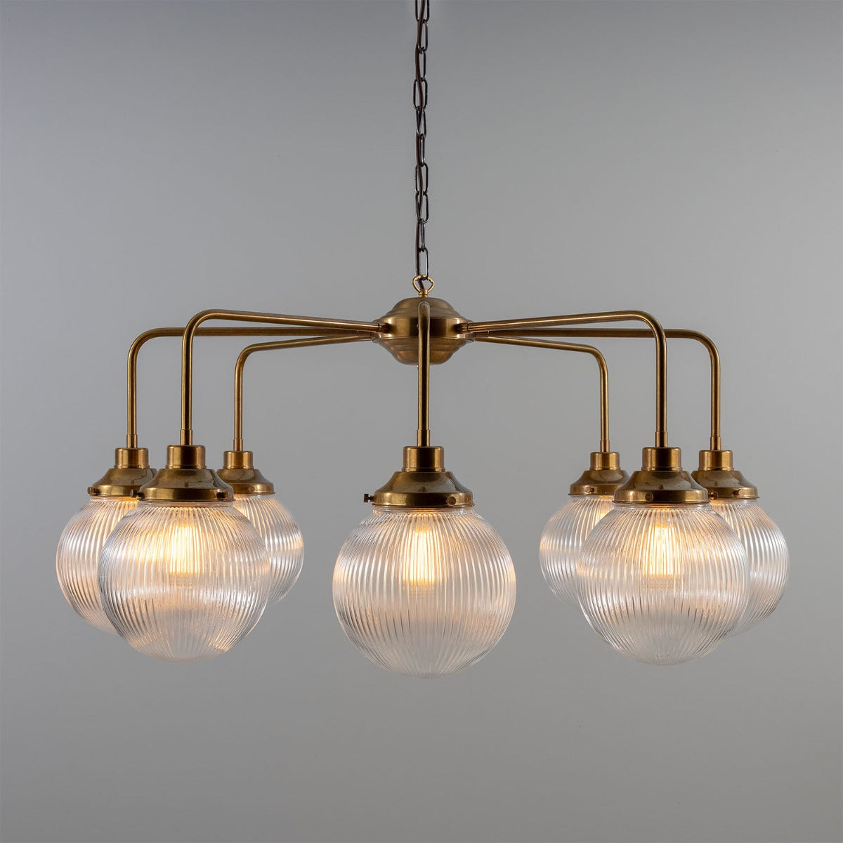 Genoa Eight Light Prismatic Glass Chandelier, 109cm IP20 - Main View