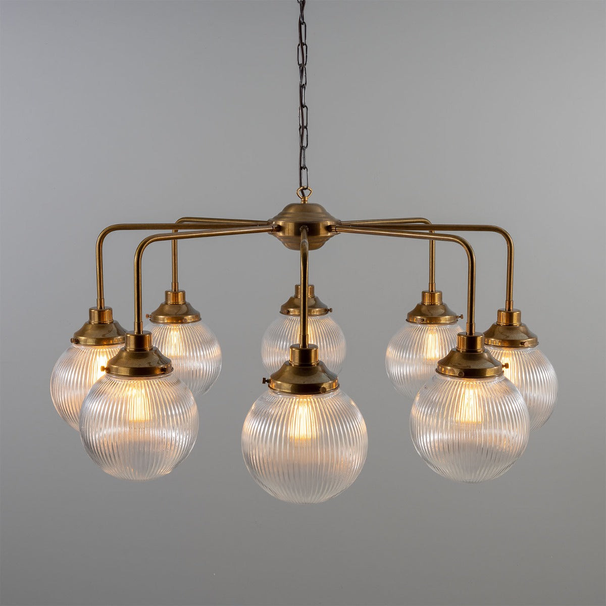 Genoa Eight Light Prismatic Glass Chandelier, 109cm IP20 - View 2