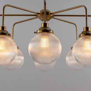 Genoa Eight Light Prismatic Glass Chandelier, 109cm IP20 - View 5