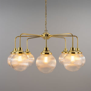 Genoa Eight Light Prismatic Glass Chandelier, 109cm IP20 - View 9