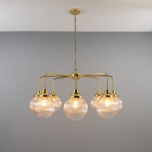 Genoa Eight Light Prismatic Glass Chandelier, 109cm IP20 - View 10