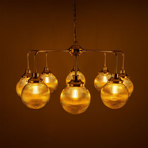 Genoa Eight Light Prismatic Glass Chandelier, 109cm IP20 - View 12