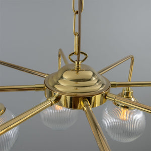 Genoa Eight Light Prismatic Glass Chandelier, 109cm IP20 - View 14