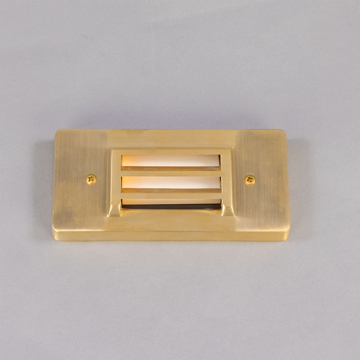 Calvi Small Brass Grille Wall Light 15cm IP65 - View 2