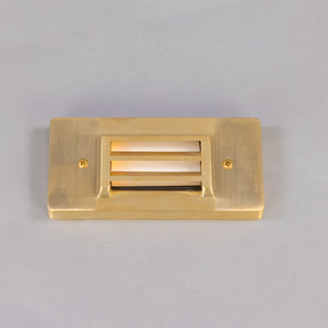 Calvi Small Brass Grille Wall Light 15cm IP65 - View 2
