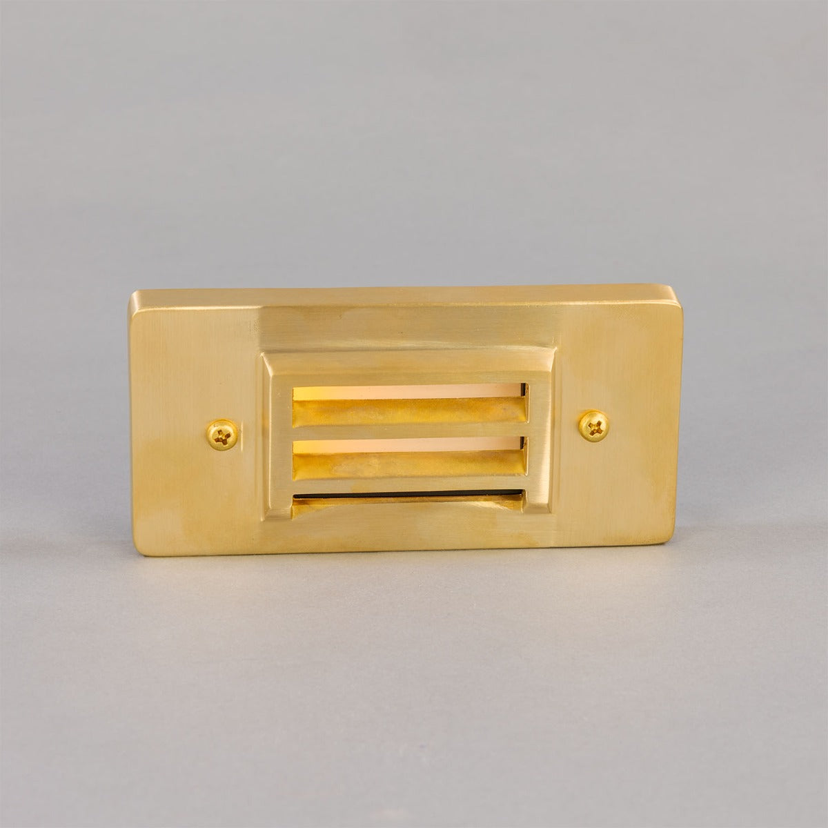 Calvi Small Brass Grille Wall Light 15cm IP65 - Main View