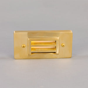 Calvi Small Brass Grille Wall Light 15cm IP65 - Main View