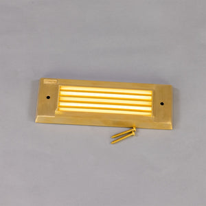 Cebu Brass Grille Wall Light 23cm IP65 - View 3