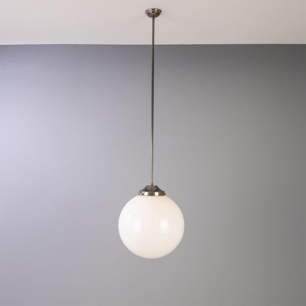 Bespoke Luanda Opal Glass Globe Bar Pendant Light 40cm IP20 - Subtle Wear