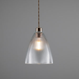 Corvera Prismatic Glass Shade Pendant Light 20cm - View 1