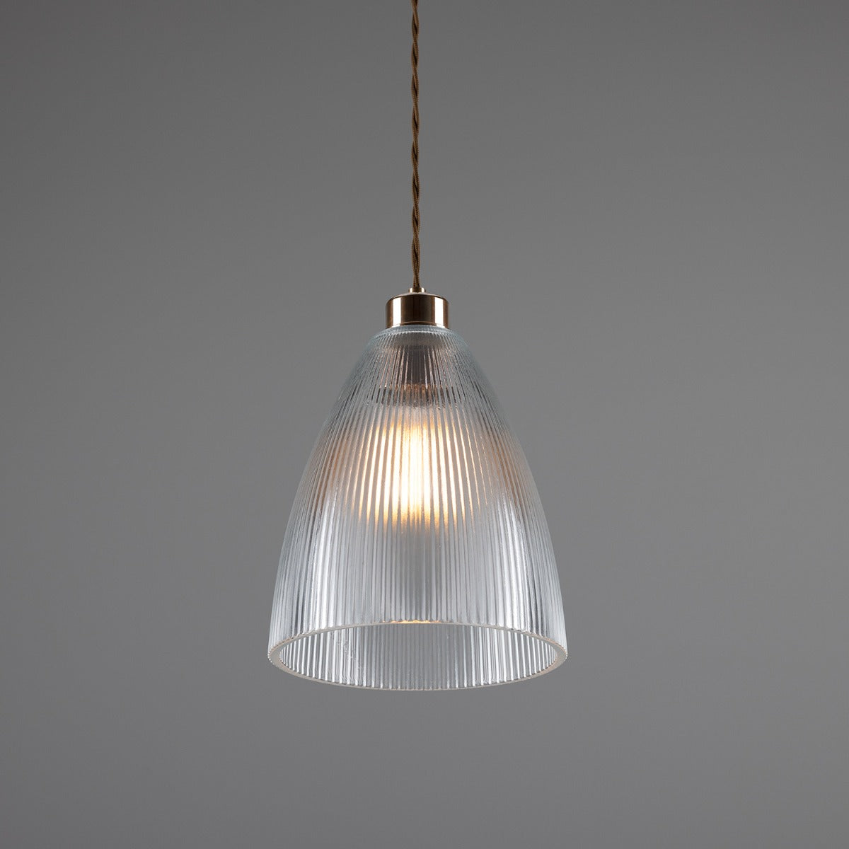 Corvera Prismatic Glass Shade Pendant Light 20cm - View 2