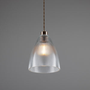 Corvera Prismatic Glass Shade Pendant Light 20cm - View 2