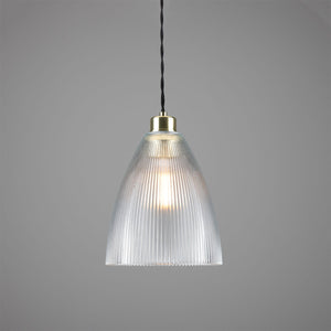 Corvera Prismatic Glass Shade Pendant Light 20cm - View 7