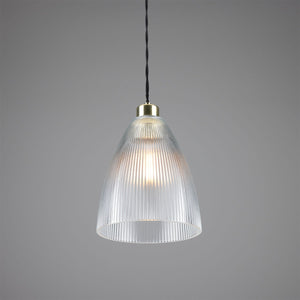 Corvera Prismatic Glass Shade Pendant Light 20cm - View 8