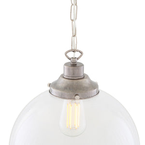 Riad Clear Globe Pendant Light 30cm - View 4