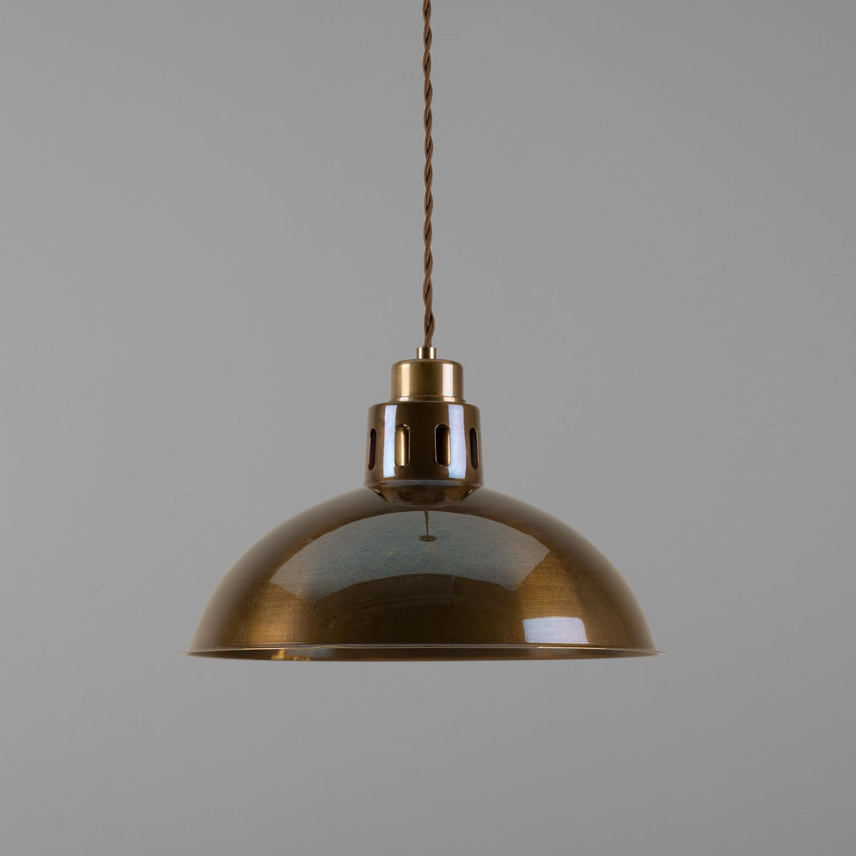 Paris Industrial Brass Pendant Light 30cm IP20 - Main View