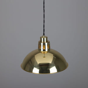 Paris Industrial Brass Pendant Light 30cm IP20 - View 12