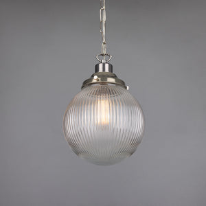 Fitzroy Small Prismatic Glass Globe Pendant Light 20cm - View 9