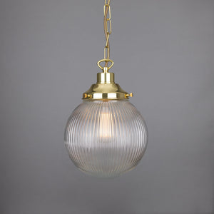 Fitzroy Small Prismatic Glass Globe Pendant Light 20cm - View 4