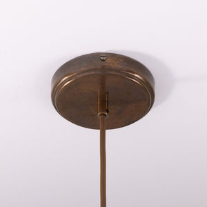 Florence Brass and Glass Globe Pendant Light 26cm - View 7