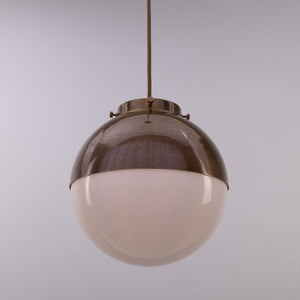 Florence Brass and Glass Globe Pendant Light 26cm - View 6